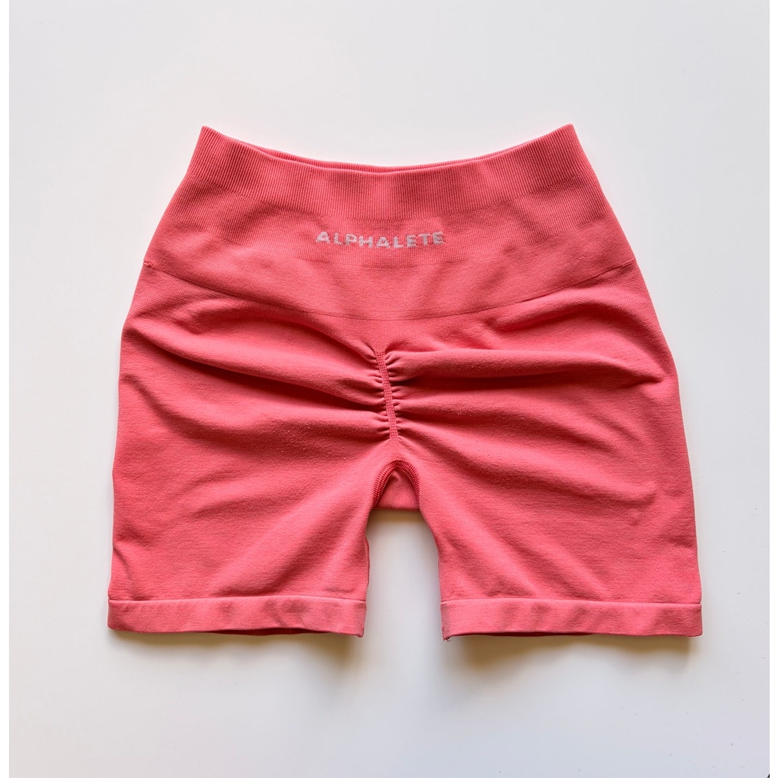 Alphalete Coral Workout Biker Shorts — image 2 of 6